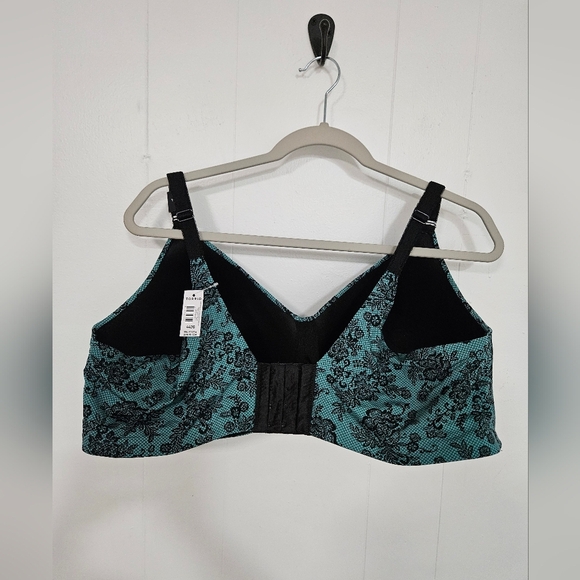NWT Torrid Black and Teal Floral Dream Wire-Free Bra - Picture 4 of 4